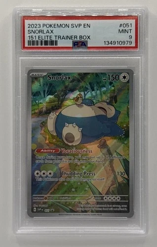 SNORLAX PSA 9 2023 POKEMON SV BLACK STAR PROMOS SVP EN #051 151 ETB MINT 798
