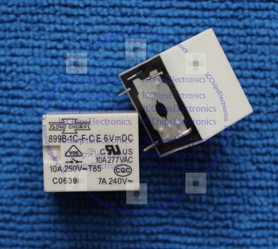 1pcs 899B-1C-F-C E 6VDC Power Relay 5Pins 10A 277VAC