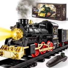 Train Set for Kids 3-5 4-7, Remote Control Train Toys Set with Lights Sound...