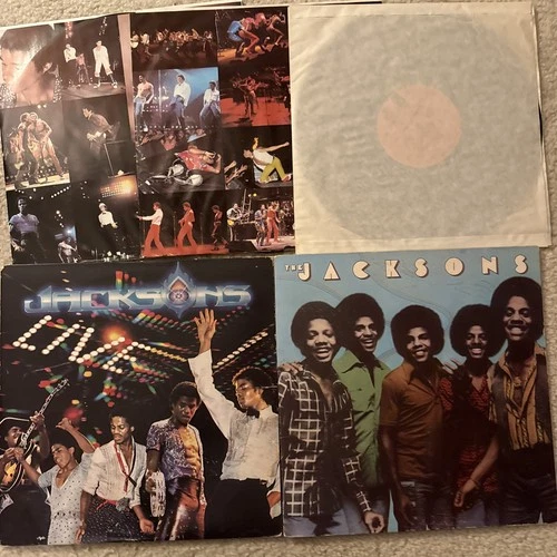THE JACKSONS Live VINYL Michael Jackson RECORD 5 VG Light Damage Bonus LP