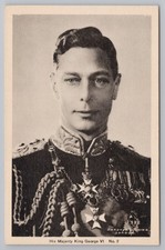 King George VI Portrait Postcard by Dorothy Wilding