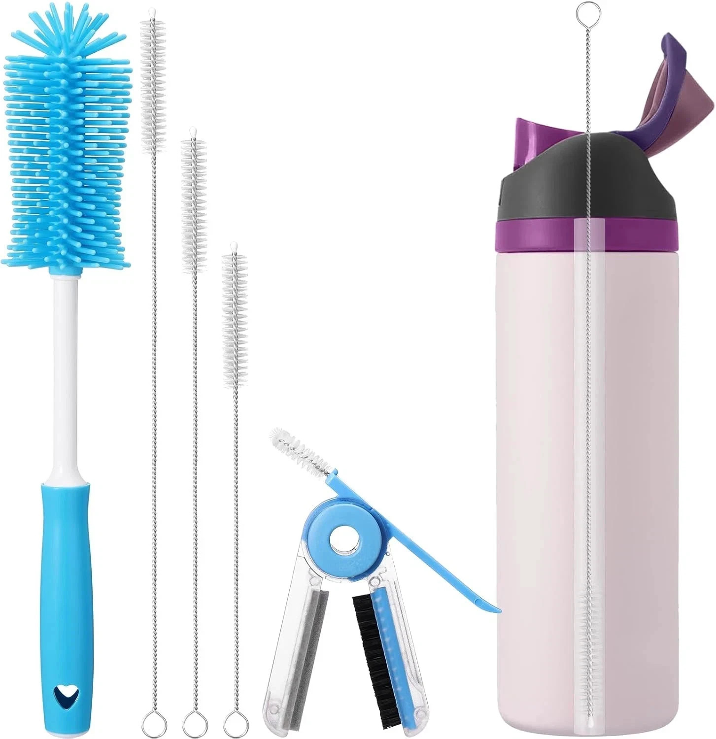 Water Bottle Cleaning Kit, Brush and Straw Cleaner for Owala, 5 PCS