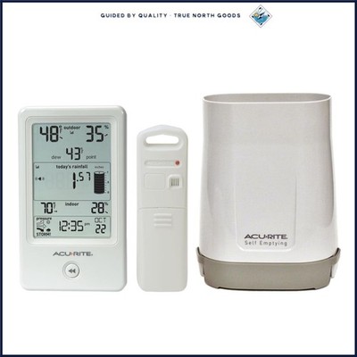 Wireless Rain Gauge with Humidity Measurement and Temperature Accuracy Display