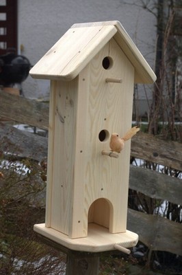 Vogelhaus mit 2 Nistkästen zum selbstbemalen #SH2