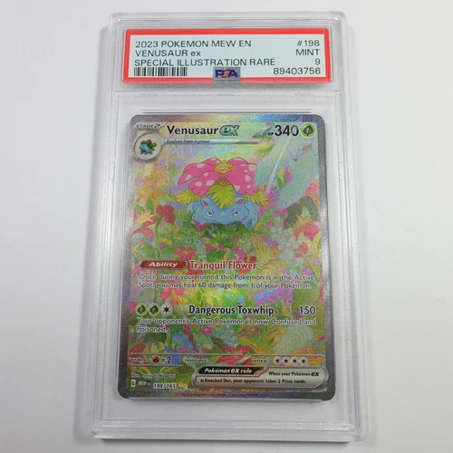 2023 PSA 9 GEM MT Pokemon 181 MEW 198/165 Venusaur ex SIR Card #59558B