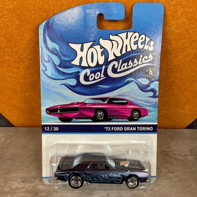 Hot Wheels Cool Classics 73 Ford Gran Torino Purple Spectrafrost Flames 12/30