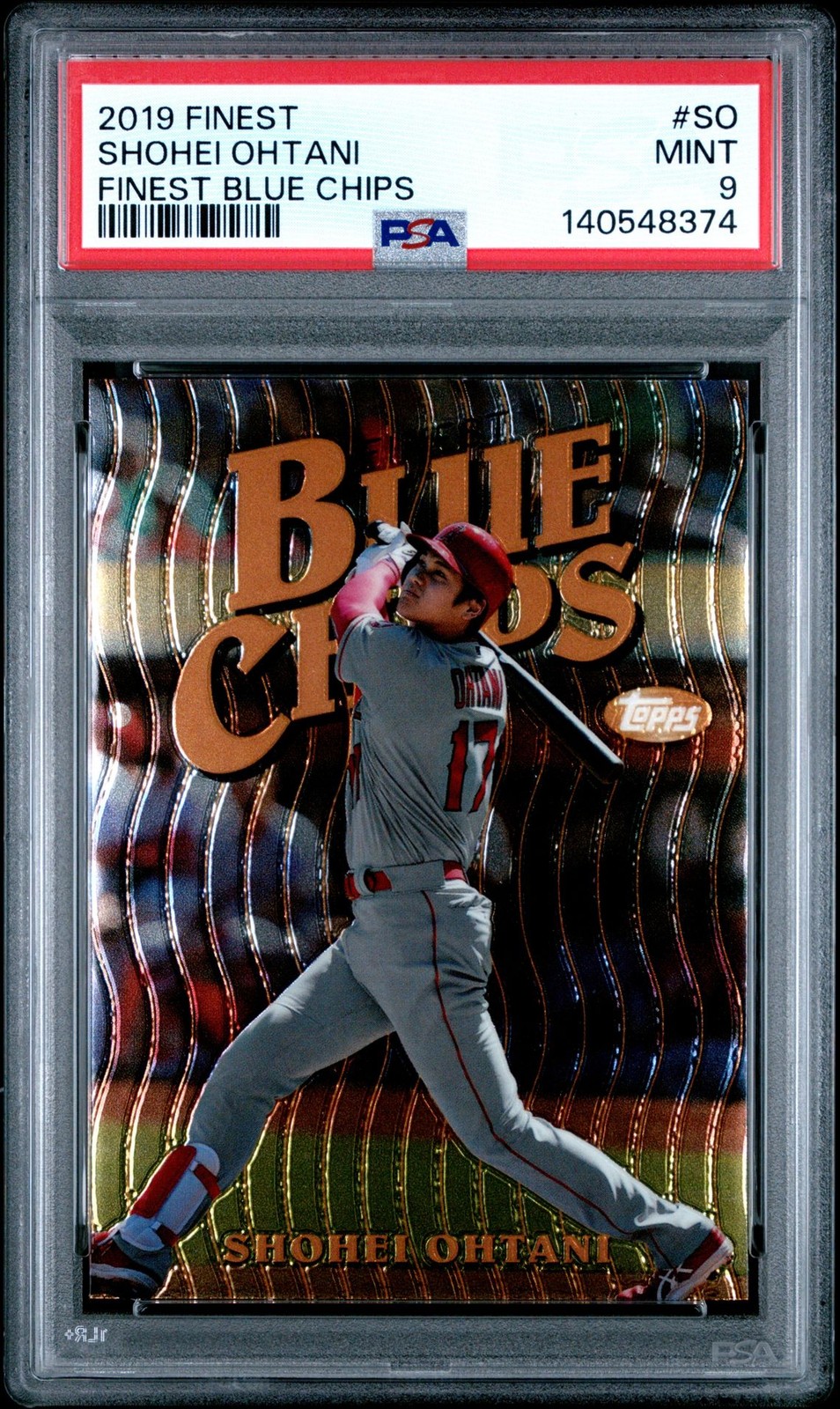 2019 TOPPS FINEST BLUE CHIPS SO SHOHEI OHTANI PSA 9 8374