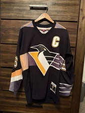 Mario Lemieux Pittsburgh Penguins Mitchell & Ness Blue Line Player Jersey