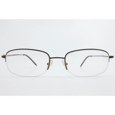 Richard Taylor Twist Titanium Grayson Matte Brown Oval Semi-Rimless Frames
