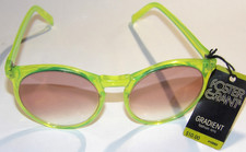 VINTAGE 1980s UNUSED FOSTER GRANT GRADIENT SUNGLASSES FG NEON GREEN FRAMES 