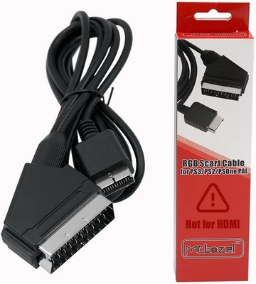 RGB Scart Kabel 1,8 m für PS3 PS2 PS1 PAL kompatibel Konsole TV Anschlusskabel