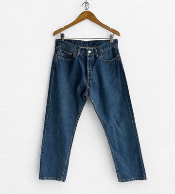 Levis 517 04 Straight Fit Button Fly Blue Denim Jeans Mens W33 L30
