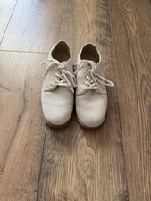 Polo Ralph Lauren boys beige suede lace up dress shoes size 2.5