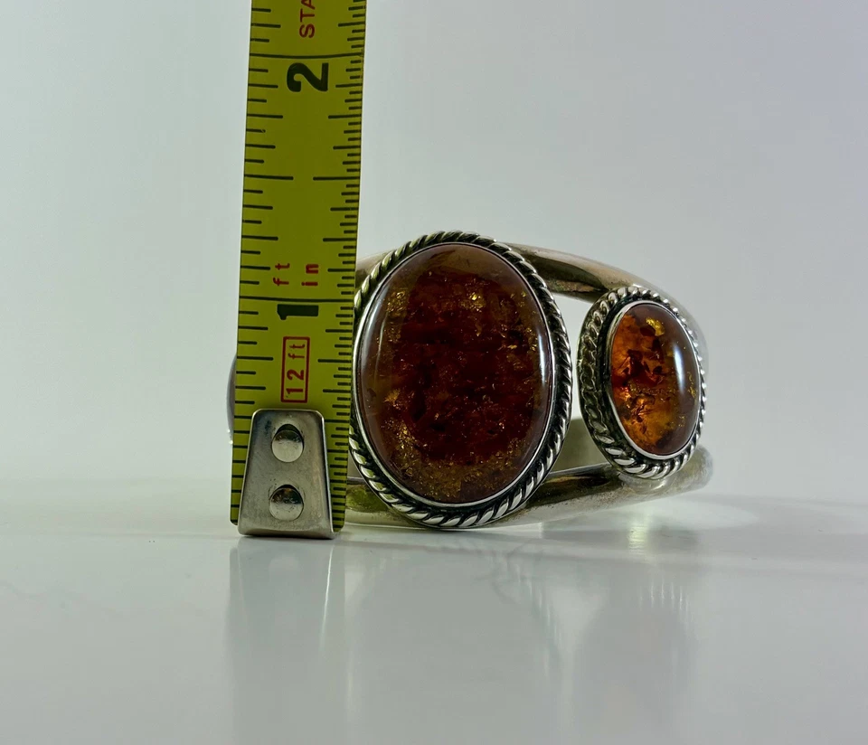 Brazalete Jay King Mine Finds Miel Ámbar Plata Esterlina Talla Promedio Foto 2 de 4