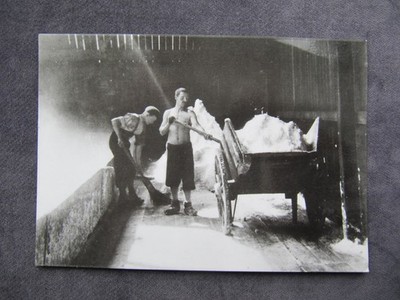 Repro-Postkarte des offenen Pfannenprozesses: Gemeinsame Pfannen 3 Salzmuseum Northwich Cheshire