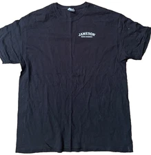 Vintage Jameson Irish Whiskey Liquor Promotional T-Shirt Tee Black XL Cotton