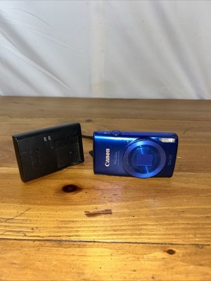 Canon PowerShot ELPH 170 IS Blue  digital Camera TESTED w/ Battery & Charger