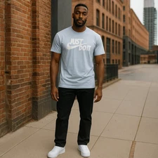 Nike Men's T-Shirt Sportswear "Just Do It" Short Sleeve Crew Neck Athletic Shirt