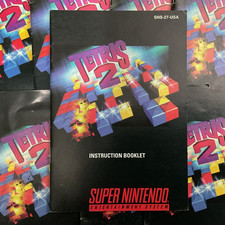 Tetris 2 SNES Super Nintendo Instruction Manual Only