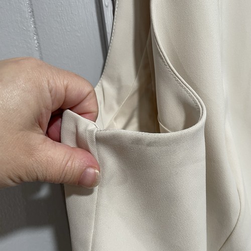 Preppy Avec Les Filles Button Vest Top Size XL Ivory Minimalist Old Money Staple - Picture 4 of 5