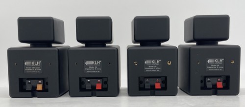 Set of 4 KLH Audio Systems Model 09 Speakers Black Twistable Satellite Speakers - Picture 6 of 20