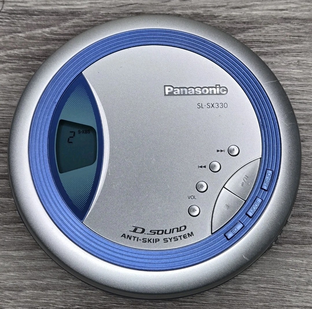 Panasonic CD-72330 MP3再生機 Panasonic SL-SX330 Blue Portable CD Player Anti-Skip System