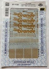 MICROSCALE HO DECAL-RIO GRANDE/D&RGW HOOD UNI...