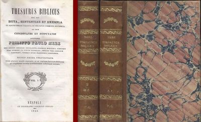 THESAURUS BIBLICUS HOC EST DICTA, SENTENTIA 2 Bände 1846 von Merz altes Buch