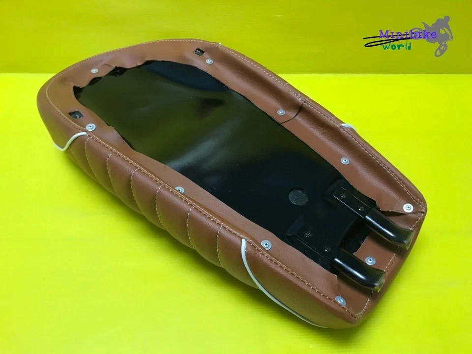 Fit For Yamaha SR400 SR500 Brown Seat + White Stitch White Trim **mi3642** - Изображение 2 из 4