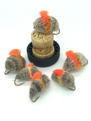 Fliegenfischen EXTRA GROßE Biscuit Pellet Fliegen Gr. 4 6er Pack #140