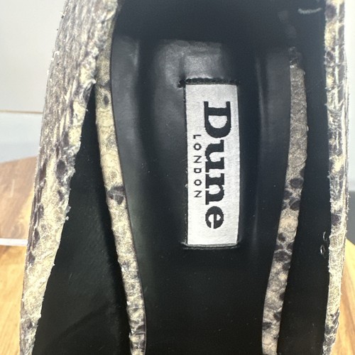 Pumps Größe 5 Damen Dune London Leder kegelförmiger Absatz mandelförmige Zehenpartie Slipper - Bild 4 von 19