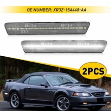2pcs White Rear Bumper Reflector Side Marker Lights For 1999-2004 Ford Mustang 2pcs White Rear Bumper Reflector Side Marker Lights For 1999-2004 Ford Mustang