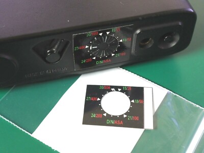 Minox 35 GL GT DIN/ASA 15/25-30/800 Scale Replacement Label - Vinyl Waterproof
