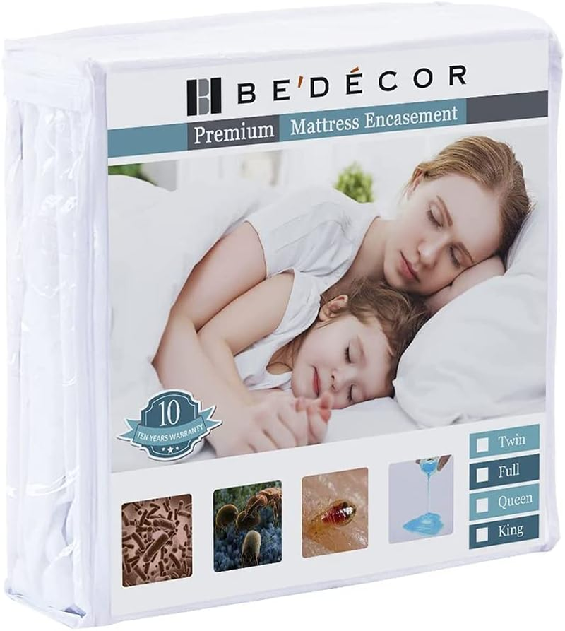 Zippered Queen Mattress Protector Cover for 3
