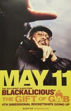 Gift of Gab 2004 4th Dimension Promo Poster Flawless New Old Stock Blackalicious