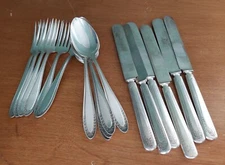 1915 Oneida Community Par Plate Bridal Wreath Pattern 49 Piece Mixed Lot