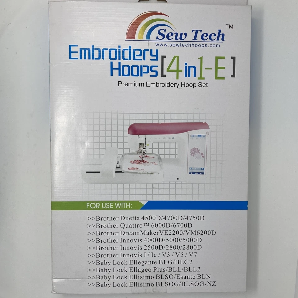 Premium Embroidery Hoops Sew Tech Embroidery Hoops (4 in 1-E) Brother/Baby Lock - Image 2 of 4