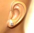 GIA certified new 14k white gold .62ct SI1 G round diamond stud earrings 1.3g  — photo 6