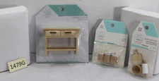 DOLLHOUSE CONSOLE/SERVICE TABLE & ACCESSORIES SPARROW INNOVATIONS DIY MODERN