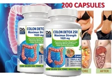 PACK 100 X2 = 200 capsules COLON HERBAL CLEANSER NATURAL DETOX ALOE VERA ALFALFA