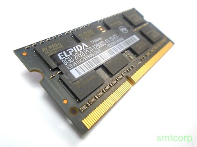 Mémoire RAM Elpida 8 Go DDR3 PC3-12800s Pour Portable - Occasion Sous Garantie 30 Jours