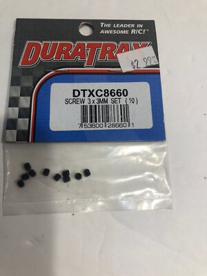 DuraTrax Evader Screw 3x3mm Set (10) DTXC8660 (bx19) NIP