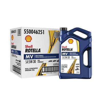 Shell Rotella T6 MV Multi-Vehicle Full Synthetic 5W-30 Diesel Engine Oil, 1 G...