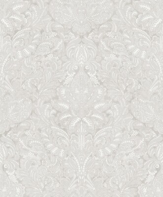 Wallpaper, System Solution, Structure, Ornaments, Gleam, Icy Silver, Wintry