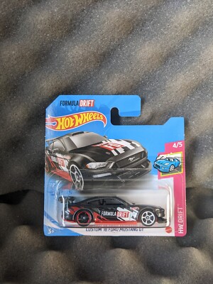 Hot Wheels HW Drift #127 Black Custom '18 Ford Mustang GT Formula 2021 Short N46