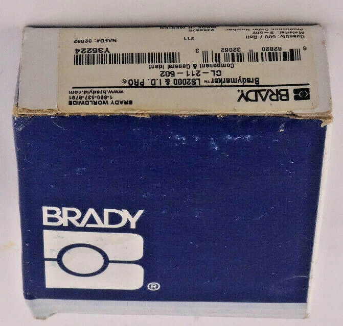 Brady CL-211-502 Labels Qty. 500 32062 White *BOX DAMAGE* B-502 Free Shipping - Image 4 of 4