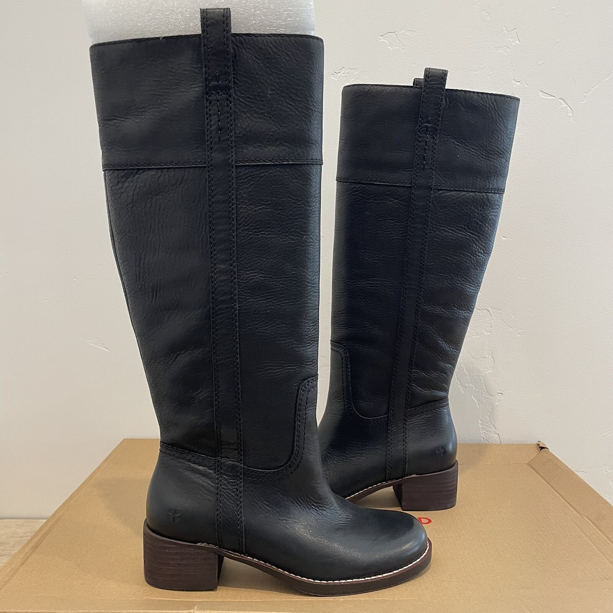 Lucky Brand Women's Hybiscus Leather Knee Hight Boots Black Lucky Brand Women's Hybiscus Leather Knee Hight Boots Black