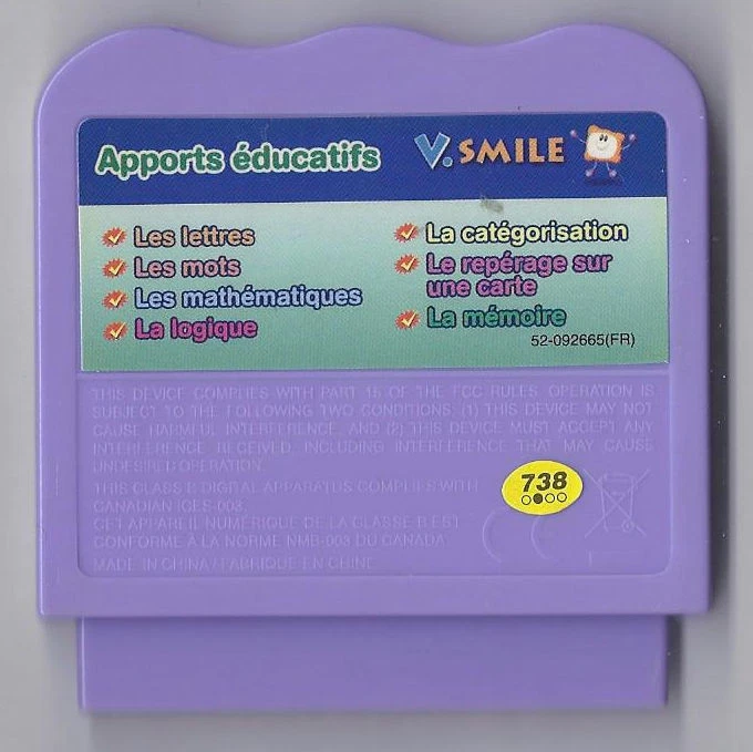 VTECH V.SMILE Cars Quatre Roues bvg game/Jeux Cartridges FRENCH Only - Image 2 of 2