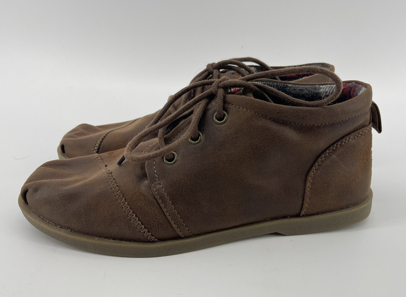 Skechers Low Ankle Boots Shoes Womens Size Memory Foam Brown