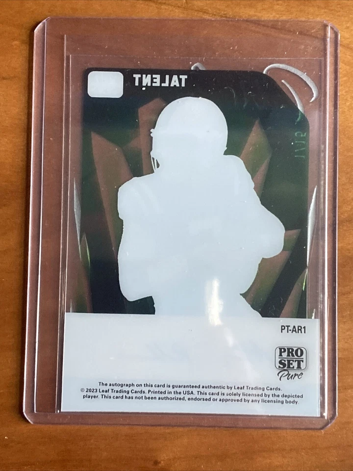 Anthony Richardson Auto 2023 Leaf Pure Pro Set Pure Talent Clear Autograph /15 - Image 4 of 4